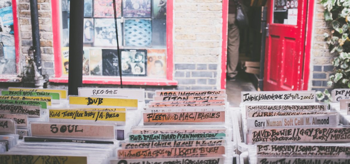 outside record store