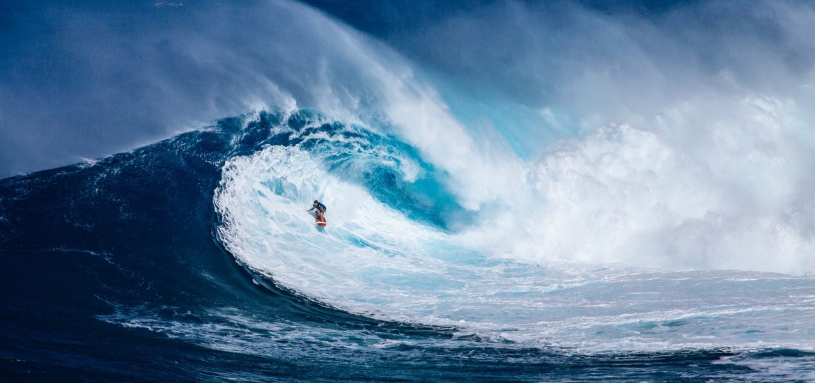 big wave surfer